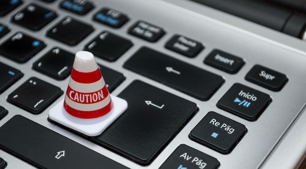 5 survey mistakes - Caution pylon