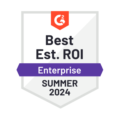 G2 Best Est. ROI - Summer 2024 G2 Best Est. ROI - Summer 2024