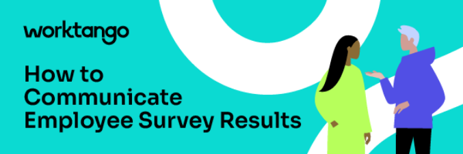 Illustration with the title "How to Communicate Employee Survey Results"
